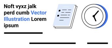 Sayfaları olan defter, 200 'ü gösteren analog saat ve metin. Eğitim içeriği, sunumlar, iş programları, iş belgeleri, ofis yönetimi, üretkenlik rehberi ve pazarlama için ideal