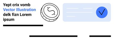 Dolar işaretli sikke, mavi işaret, dağınık metin blokları. Finansal hizmetler, iş sunumları, pazarlama, e-ticaret, fintech uygulamaları, eğitim materyalleri için ideal. Web sitesi için mükemmel