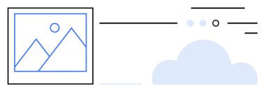 Bulut depolama kavramı, bir çerçevenin içinde dağlar ve güneş görüntüsü, bulut şekli ve yatay yükleme çubukları. Veri yönetimi, bulut bilgisayarı, yedekler, çevrimiçi depolama, dijital ortam için ideal