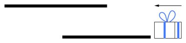 Yay konveyör bandında, hareket yönünü gösteren okla birlikte hediye kutusu. Teslimat, lojistik, otomasyon, kargo, ticaret, perakende, kutlama temaları için ideal. Satır metaforu