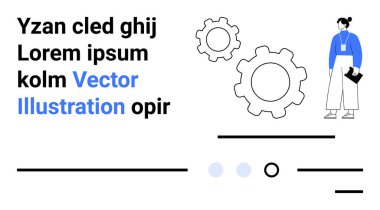 Vitesler, metin tutucu metni ve profesyonel bir duruş. İş çözümleri, takım işbirliği, otomasyon süreci, iş akışı iyileştirme, modern ofis, yenilik için ideal