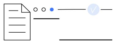 Çizgiler, ilerleme noktaları, mavi işaret ve yatay çizgiler. Üretkenlik, proje yönetimi, görev tamamlama, iş akışı görselleştirme, minimal tasarım kullanıcı arayüzü için ideal