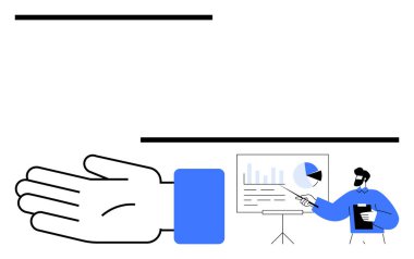 El sembolü, dosyalara bakan bir adam. Sunum, iş, finans, eğitim, takım çalışması, analitik toplantılar için ideal. Satır metaforu