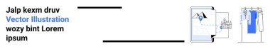 Akıllı telefon ekranında konum broşlu navigasyon haritası var. Bu da elbise seçimini askıya götürüyor. Çevrimiçi alışveriş, e-ticaret, giyim uygulamaları, navigasyon, mobil arayüzler, kullanıcı için ideal