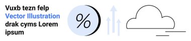 Percentage symbol with three upward arrows, and stylized cloud Indicates analytics, growth, data storage. Ideal for marketing materials, financial reports, tech blogs, presentations, apps clipart