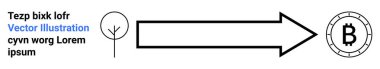 Metin bloğu, ağaç sembolü ve Bitcoin sembolünü gösteren kalın ok. Finans kavramları, kripto para birimi, büyüme, yön, yatırım, teknoloji, iniş sayfası için ideal