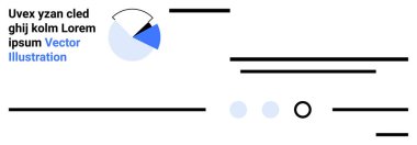 Turta çizelgesi, metin çizgileri, daireler ve yatay çizgiler. Bilgi grafikleri, raporlar, şemalar, veri analizleri, sunumlar, eğitim ve iş için ideal. İniş sayfası