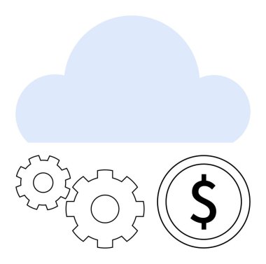 Vitesli bulut ve dolar bozuk para bulut hizmetleri entegrasyonunu ve maliyet verimliliğini gösteriyor. Ticari çözümler, teknoloji, finans, bulut hesaplama, hizmet optimizasyonu, süreç için ideal