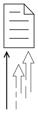 Çizgiler ve yukarı çıkan oklar ilerlemeyi ve gelişmeyi sembolize eder. Büyüme, başarı, yenilik, gelişme, başarı, pozitiflik ve evrim konuları için idealdir. Çizgi