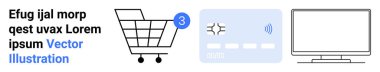 Tebligat, kredi kartı ve bilgisayar monitörlü alışveriş arabası. Çevrimiçi alışveriş, e-ticaret, dijital ödemeler, İnternet perakendecisi, web tasarımı, kullanıcı arayüzü, teknolojiye odaklı