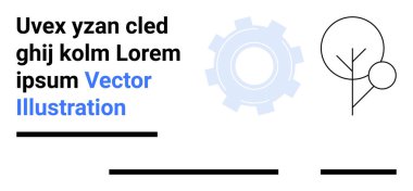 Vites dişlisi, soyut ağaç, siyah ve mavi metin blokları. Teknoloji blogları, eğitim materyalleri, bilgi grafikleri, yazılım sunumları, iş raporları, web sitesi başlıkları, mobil uygulamalar için ideal. İniş sayfası