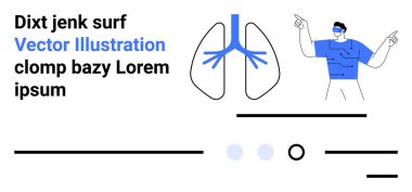 Bronşlu akciğer anatomisi çizimi ve soluk borusu. Maske takan profesyonel bir doktor. Sağlık uzmanları, tıp öğrencileri, akciğer sağlığı, solunum ve anatomi eğitimi için ideal