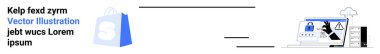 Beyaz S harfli bir e-ticaret çantası ve bilgisayar ekranında kilit ve ölçekli güvenli bir çıkış arayüzü. Çevrimiçi alışveriş, siber güvenlik, dijital ticaret ve güvenlik için ideal