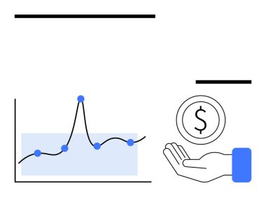 Piyasa eğilimlerini analiz eden veri tablosu ve yatırımı sembolize eden bir el. Finans, ekonomi, strateji, büyüme, başarı, veri analizi ve yatırım için ideal. Çizgi