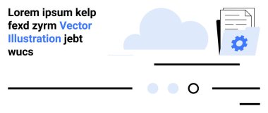 Bulut, malzeme ikonlu bir yığın belge, İngilizce metin blokları. Bulut depolama, belge yönetimi, üretkenlik uygulamaları, teknoloji çözümleri, iş akışı otomasyon dersleri, dijital