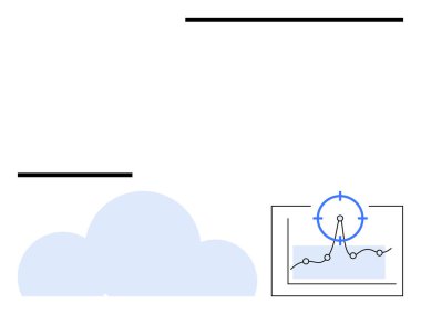 Haritası ve odak noktası olan bir bulut simgesi veri analizi, hassasiyet ve içgörüyü vurgular. Teknoloji, analitik, büyük veri, bulut hesaplaması, performans değerlendirmesi, iş dünyası için ideal