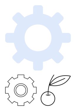 Vites biçimi, cesur taslak versiyonu, ve kiraz ile yaprak birleşimi işbirliğini, yeniliği, sürdürülebilirliği, dengeyi, doğa endüstrisi bağlantısını, teknolojiyi ve soyut düz çizgiyi sembolize eder.