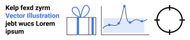 Fiyonklu hediye kutusu, veri noktalı çizgi grafiği ve hedef sembol. İş sunumları, veri analizi, pazarlama stratejisi, hediye hizmetleri, web sitesi tasarımı, kullanıcı arayüzü için ideal