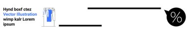 Askıdaki giysi yüzde simgesi olan mesaj ve sohbet balonunun yanında. Moda perakende, çevrimiçi alışveriş, indirim, satış, fiyatlandırma stratejileri, e-ticaret, pazarlama için ideal. İniş sayfası