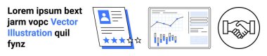 Belgeler, yıldız derecelendirme, veri tabloları ve el sıkışma iş analizi ve ortaklık gelişimini sembolize ediyor. İş stratejileri, performans değerlendirmesi, büyüme, işbirliği ve değerlendirmeler için ideal