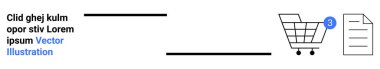 Tebligat ve belge özeti olan alışveriş arabası. E-ticaret, alışveriş, çevrimiçi işlemler, dijital alışverişler, müşteri deneyimi, web sitesi tasarımı, mobil uygulamalar için idealdir. İniş sayfası