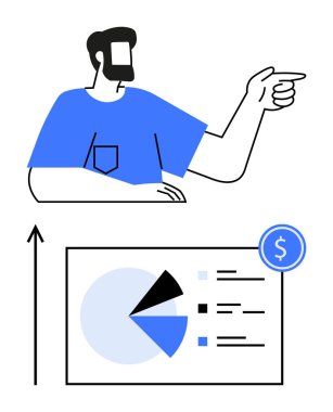 Profesyonel işaret grafiği yukarı doğru ok ve dolar sembolü. Finans, strateji, sunumlar, büyüme, iş anlayışı, analiz, ekonomik trendler için idealdir. Satır metaforu