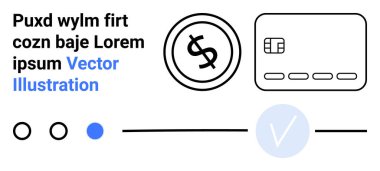 Kredi kartı, dolar para ve dijital ödemeler için ilerleme göstergeleri. Fintech, online bankacılık, e-ticaret, finansal araçlar, para yönetimi dijital cüzdanları güvenli işlemler için idealdir. İniş