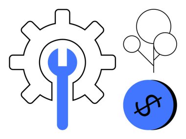 İngiliz anahtarı, bozuk para, ağ düğümleri. Ticari yenilik, finansman optimizasyonu, teknolojik bütünleşme, sorun çözme, ekonomik büyüme, sistem ağı ve süreç için ideal