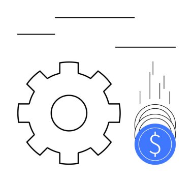 Düşen mavi paraların yanında büyük vites, hareket ve ilerlemeyi gösteriyor. Mali yatırımlar için ideal, ekonomik büyüme, iş stratejisi, üretkenlik, mali planlama, ekonomik