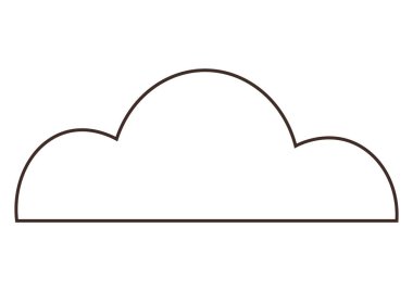 Minimalist yuvarlak bulut hatları ve temiz bir sanat tarzı. Hava durumu, ağ oluşturma, bulut hesaplama, depolama, iletişim, teknoloji ve güvenlik kavramları için ideal. Düz renk simgesi