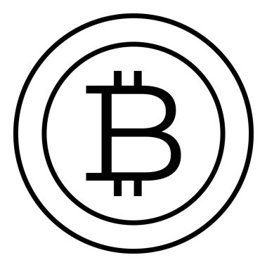 B ve iki dikey çizgili dairesel simge, Bitcoin 'i sembolize ediyor. Kripto para birimi web siteleri, dijital cüzdanlar, engelleme platformları, fintech hizmetleri, çevrimiçi bankacılık, modern