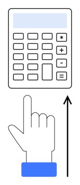Yukarı bakan el, büyümeyi simgeleyen oku gösteriyor. Finans, teknoloji, yenilik, analiz, ilerleme, dijital araçlar, iş eğitimi için ideal. Satır metaforu