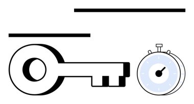 Kronometrenin yanı sıra kronometre yönetimi, karar verme mekanizması, başarı potansiyeli. Hedefler, üretkenlik, fırsatlar, verimlilik, strateji, düz çizgi metaforu için ideal