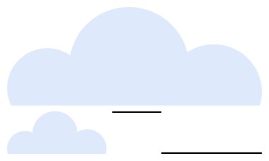 Yüzen ince siyah yatay çizgileri olan iki yumuşak mavi bulut, hava, ağ oluşturma, basitlik ve sakinlik temalarını çağrıştırıyor. Teknoloji, veri, doğa, internet bağlantısı minimalizmi için ideal