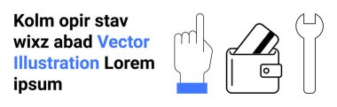 Parmak baskısı, kredi kartlı cüzdan, beyaz arka planda İngiliz anahtarı. Dijital ödemeler, finans, mobil uygulamalar, teknoloji, çevrimiçi işlemler güvenlik finansal araçları için idealdir. İniş sayfası
