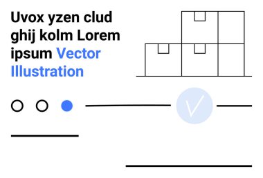 Metin blokları, daireler ve çizilmiş kutular yığınını içeren soyut bir kompozisyon. Web sitesi tasarımı, grafik sanatı, pazarlama, yaratıcı projeler, iş kavramları, eğitim materyalleri için ideal