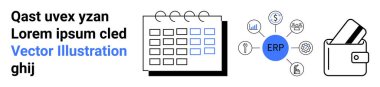 Metin, entegre ERP sistemi, finans, HR, lojistik ve cüzdanı kartlarla birleştiren takvim. İş yönetimi, planlama, mali planlama, kaynak tahsisi için ideal ERP
