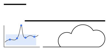 Veri noktalı grafikler analitik veri depolama, teknoloji ve dijital organizasyonu temsil eden bir bulut şeklini kesiyor. İş için ideal, bulut hesaplama, teknoloji, analitik, minimalizm, veri