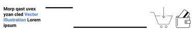 Bir ürünün eklendiğini belirten oklu alışveriş arabası simgesi eklendi. Komşu, içinde kredi kartları olan bir cüzdan. E-ticaret, çevrimiçi alışveriş, ödeme yöntemleri, çıkış süreçleri için ideal