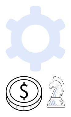 Vites, dolar sikke ve satranç şövalyesi planlama, finans, strateji, optimizasyon, liderlik, yenilik ve karar verme konularını ön plana çıkarıyor. İş ekibi çalışması ve soyut işlem için ideal