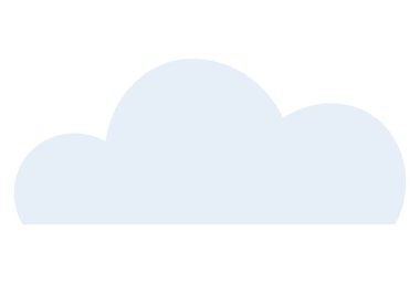 Yuvarlak kenarlı yumuşak mavi bulut şekli. Hava, teknoloji, depolama, internet, iletişim, çevre ve yaratıcılık temaları için idealdir. Basit düz renk simgesi