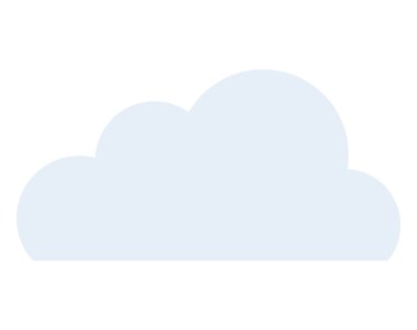 Yumuşak kenarlı yuvarlak açık mavi bulut hava durumu, bulut hesaplama, depolama, ağ oluşturma, çevre, basitlik ve soyut kavramları taşır. Teknoloji için ideal, doğa sürdürülebilirliği