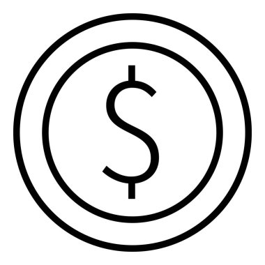 Çift çizgili dairenin içindeki siyah dolar işareti. Finans, bankacılık, döviz, yatırım, muhasebe, bütçe ve finansal planlama için ideal. Çeşitli tasarımlar için çok yönlü. İniş sayfası