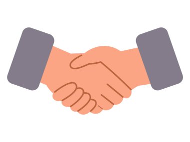 İşbirliği, takım çalışması, güven ya da anlaşma sağlamak için iki el sıkışmak. İş için ideal, işbirliği, müzakere, ortaklık iletişim ağı birliği. Düz renk simgesi