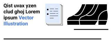 Çizgiler, kurşun noktaları, siyah geometrik istiflenmiş şekiller ve cesur minimalist tasarım. İş için ideal, belgelendirme, eğitim, teknoloji, organizasyon, yapı düz iniş sayfası