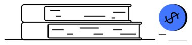 Kitaplar yatay olarak dizilmiş, sağ tarafında dolar işareti olan mavi daire. Eğitim, finans, yatırım, okuryazarlık, bilgi, bütçe planlama eğitimi için idealdir. Siyah ve beyaz soyut minimalist