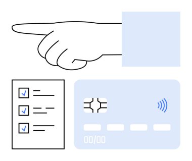 El işaretleri ve bağlantısız fiş kartı olan kontrol listesine doğru gidiyor. Görevler, organizasyon, ödeme, karar verme, öncelik, çevrimiçi hizmetler, dijital ekonomi için idealdir. Soyut çizgi