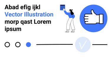İkon, takvim, metin blokları, işaret ve minimalist tasarım tutan stilize figürler. Kullanıcı arayüzü, geri besleme sistemleri, çevrimiçi kurslar, sunumlar için ideal dijital pazarlama
