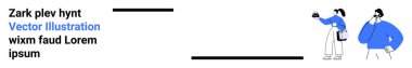Akıllı telefonlar ve günlük kıyafetlerle selfie çeken iki kişi. Dijital yaşam tarzı, fotoğrafçılık, teknoloji ürünleri, sosyal medya, moda, gençlik kültürü, düz iniş sayfası afişi için ideal
