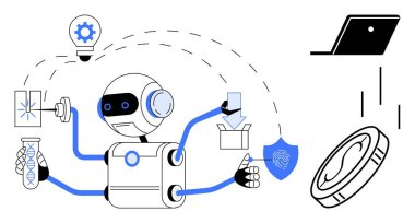 Çoklu görev kolları olan robotlar DNA analizleri, yapay zeka fikirleri, nakliyat, siber güvenlik ve kripto para birimleriyle ilgilenir. Teknoloji, yenilik, yapay zeka gelişmeleri, biyoteknoloji veri güvenliği için ideal